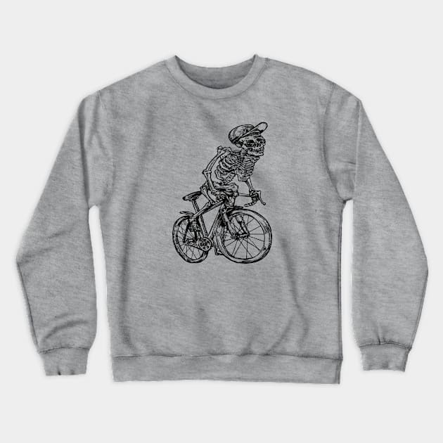 SEEMBO Skeleton Cycling Bicycle Cyclist Bicycling Biker Bike Crewneck Sweatshirt by SEEMBO